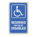 RESERVED FOR USE BY DISABLED