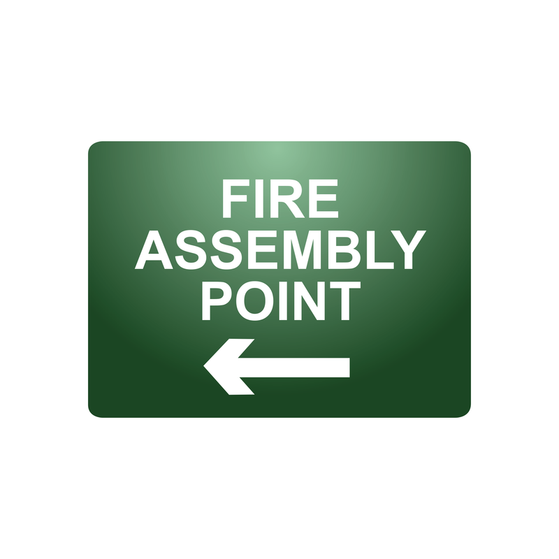 Buy FIRE ASSEMBLY POINT (LEFT ARROW) Online | Custom Safety Signs ...