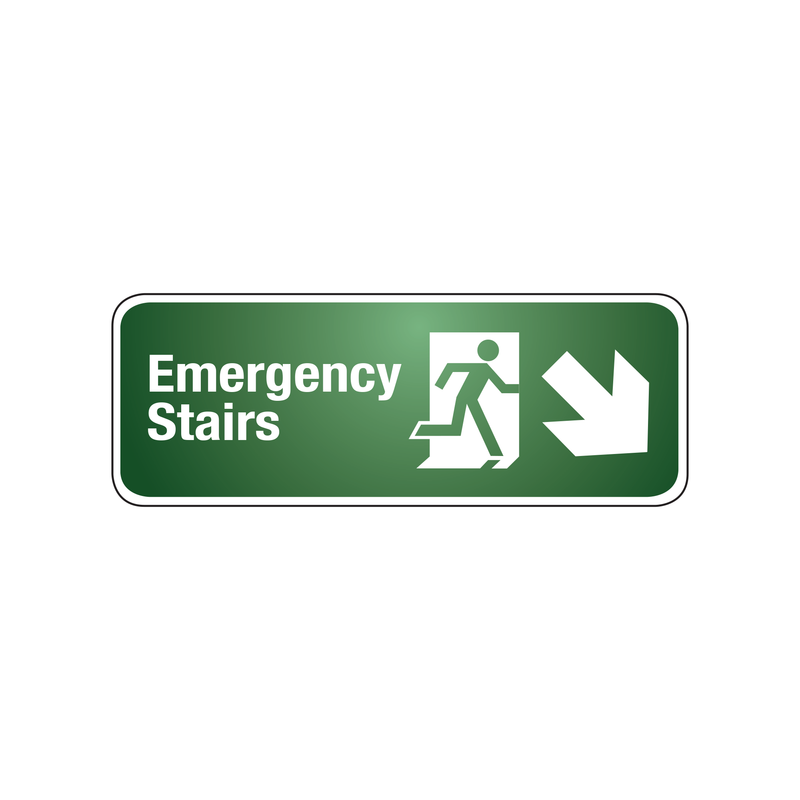 EMERGENCY STAIRS (DOWN RIGHT ARROW)