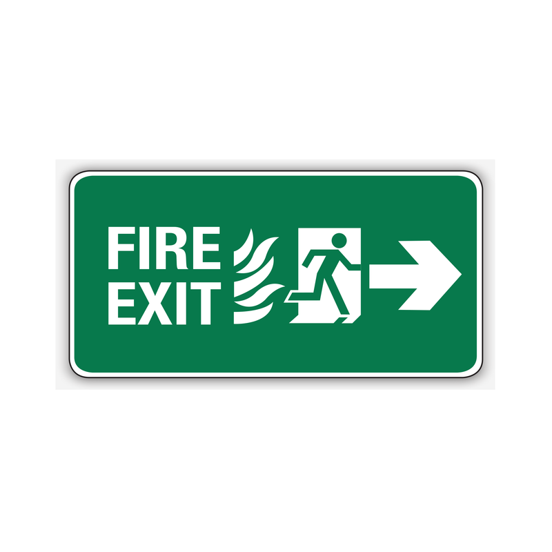 FIRE EXIT (RIGHT ARROW)