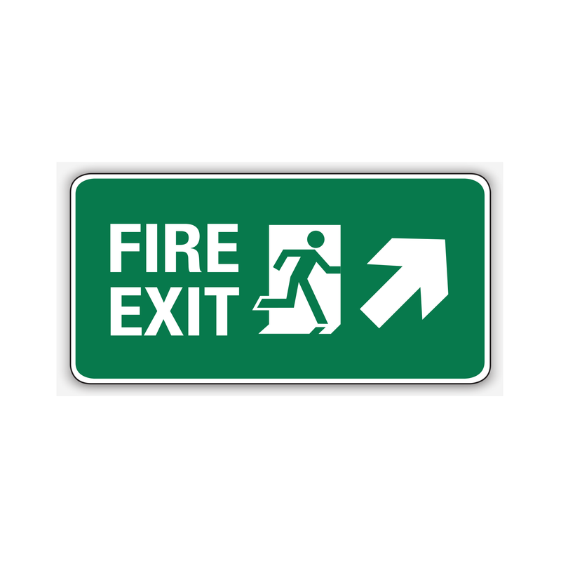 FIRE EXIT (UP RIGHT ARROW)