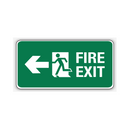 FIRE EXIT (LEFT ARROW)
