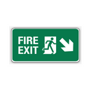 FIRE EXIT DOWN ARROW