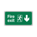 FIRE EXIT DOWN ARROW