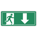 EMERGENCY EXIT (DOWN ARROW)