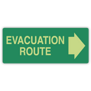 EVACUATION ROUTE (RIGHT ARROW)