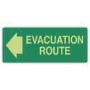 EVACUATION ROUTE (LEFT ARROW)