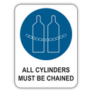 ALL CYLINDERS MUST BE CHAINED