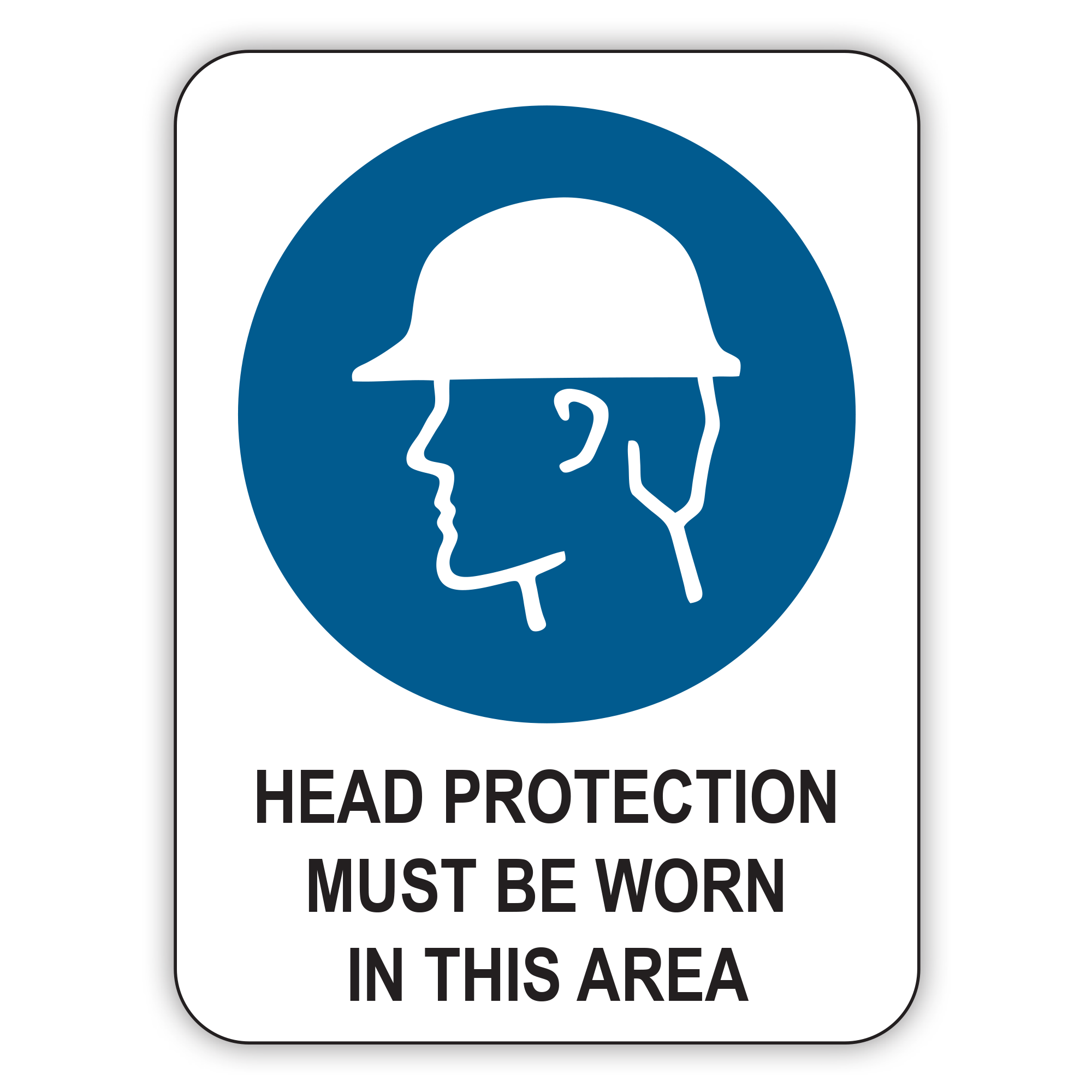 Head Protection Must Be Worn In This Area Signs