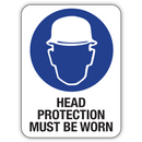 HEAD PROTECTION MUST BE WORN
