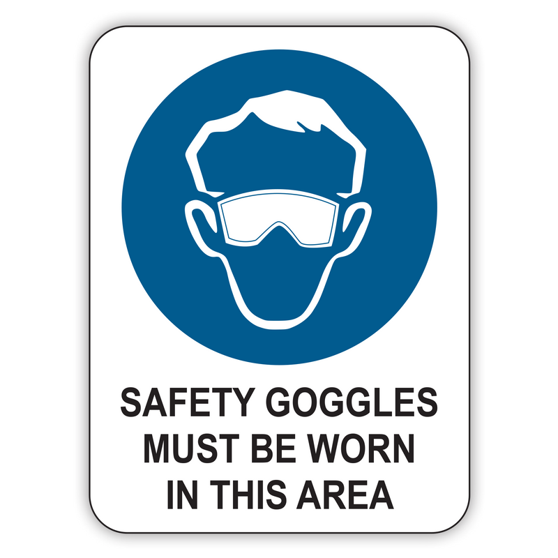 safety goggles sign Buy Safety Goggles Must Be Worn In This Area Signs Online | Custom Safety Signs