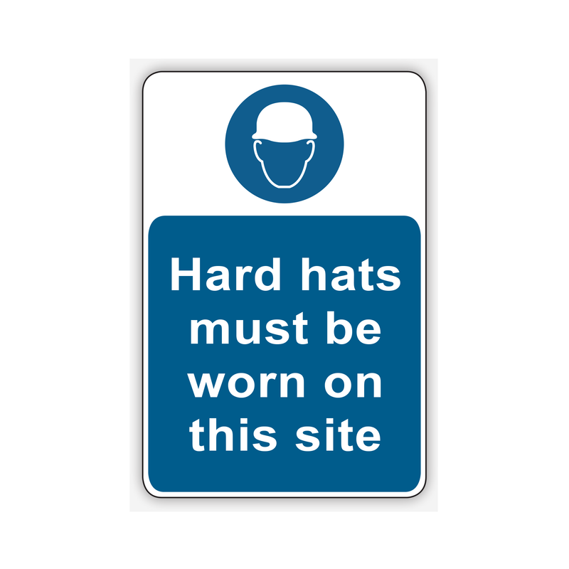 Hard Hats Must Be Worn On This Site Signs: Size 2