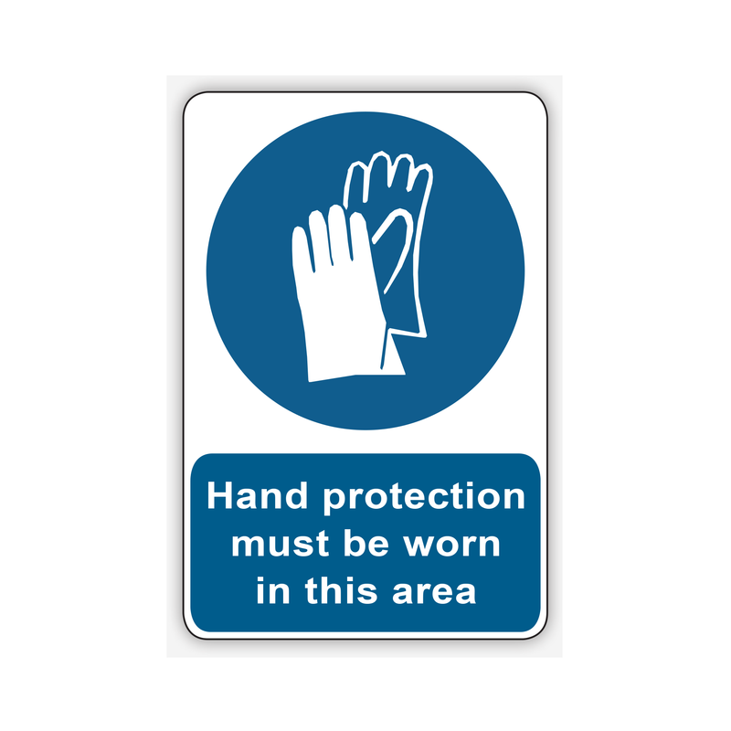 HAND PROTECTION MUST BE WORN IN THIS AREA