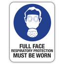 Full Face Mask Respiration Protection Signs