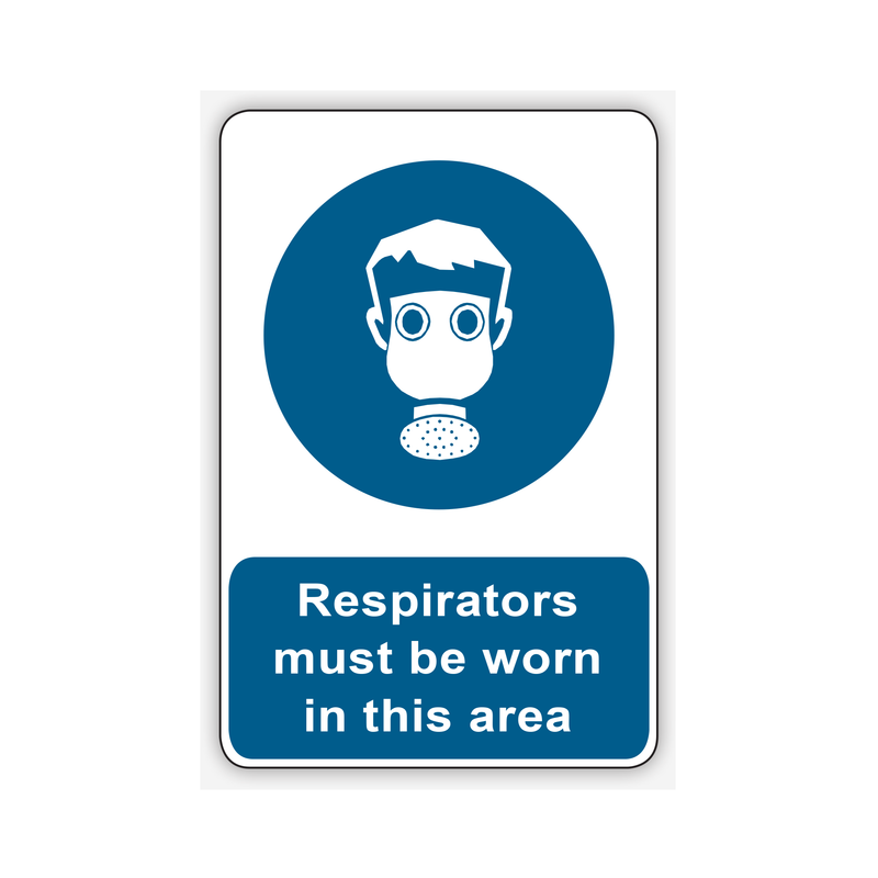 Respirators Must Be Worn In This Area Sign