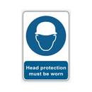 Head Protection Must Be Worn Signs: Size 3