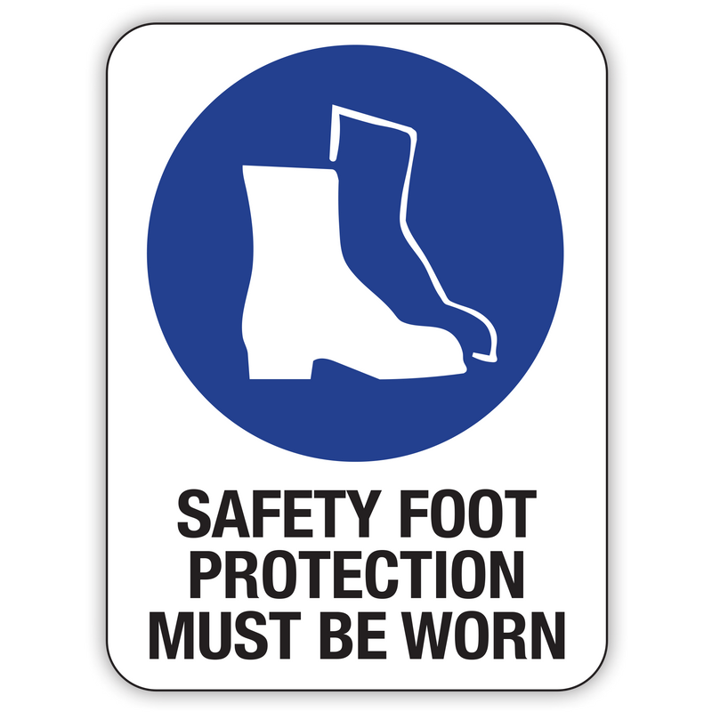 SAFETY FOOT PROTECTION MUST BE WORN
