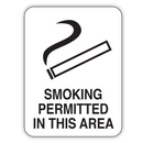 SMOKING PERMITTED IN THIS AREA
