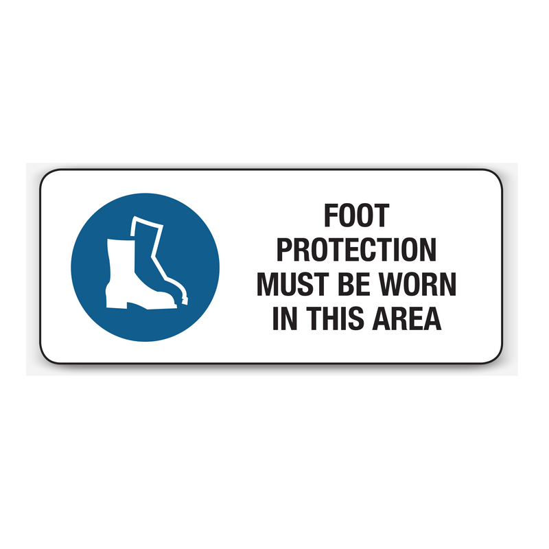 Foot Protection Must Be Worn In This Area Signs