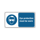 Eye Protection Must Be Worn Sign