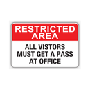 All Visitors Must Report To Reception Signs
