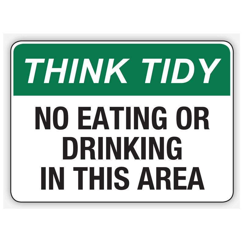 NO EATING OR DRINKING IN THIS AREA